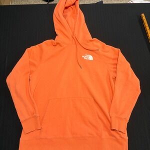 The North Face Womens XL Orange Never Stop Exploring Pullover Hoodie Logo Fleece